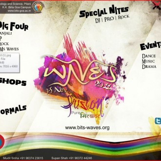 BITS Pilani Goa Campus Invites You To ‘Waves 2011′